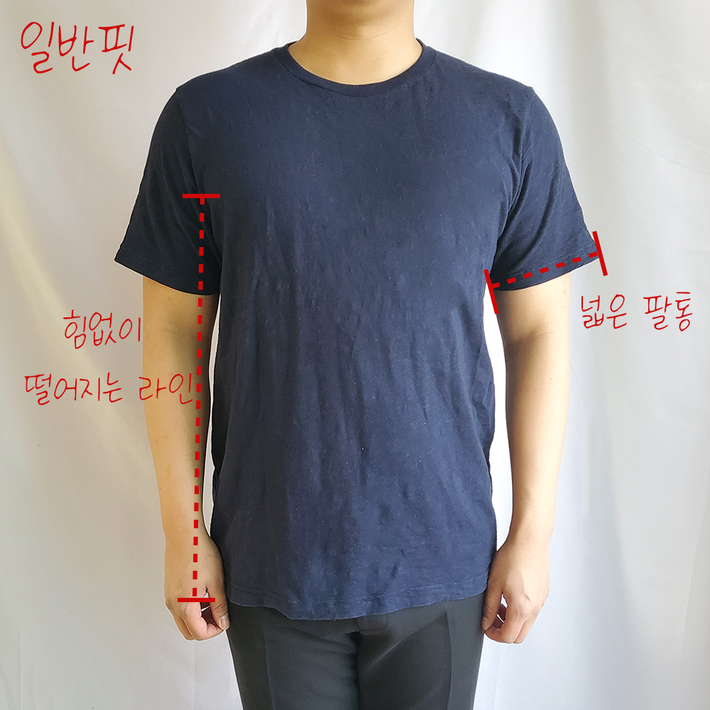 머슬핏 반팔 니트 남자 여름 이미지 2