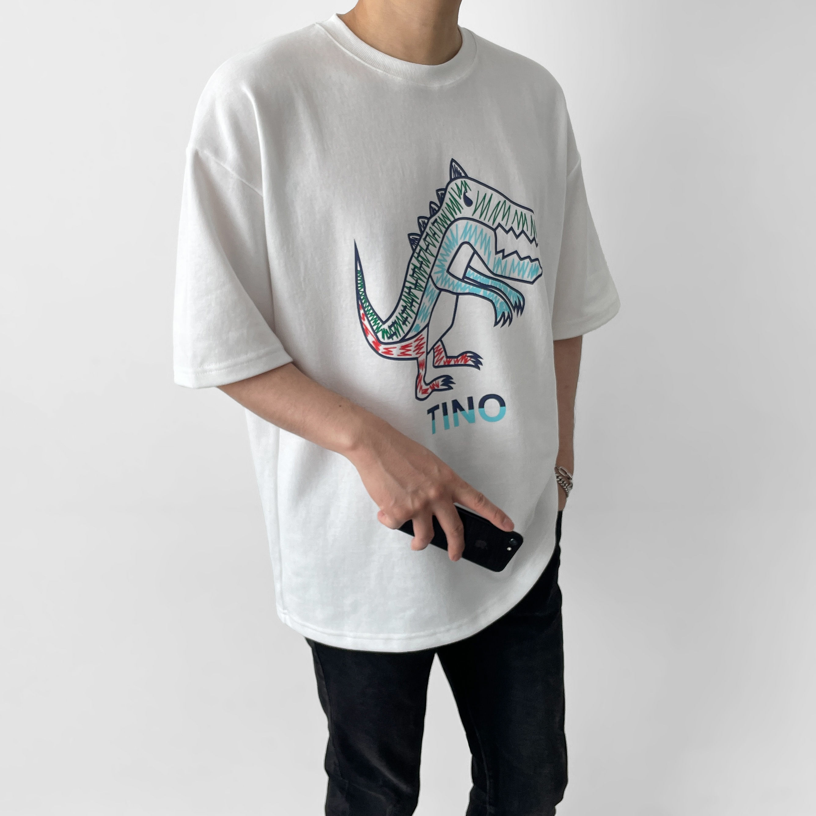 어깨넓어보이는반팔 오버핏 두꺼운반팔티 이미지 3
