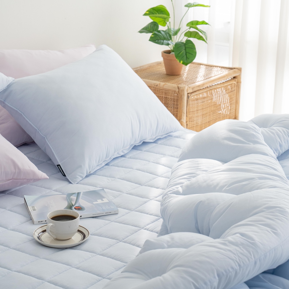 조용한 순면 피그먼트 아사60수 면 알러지케어 옥수수솜 부드러운 사계절 차렵이불 SS