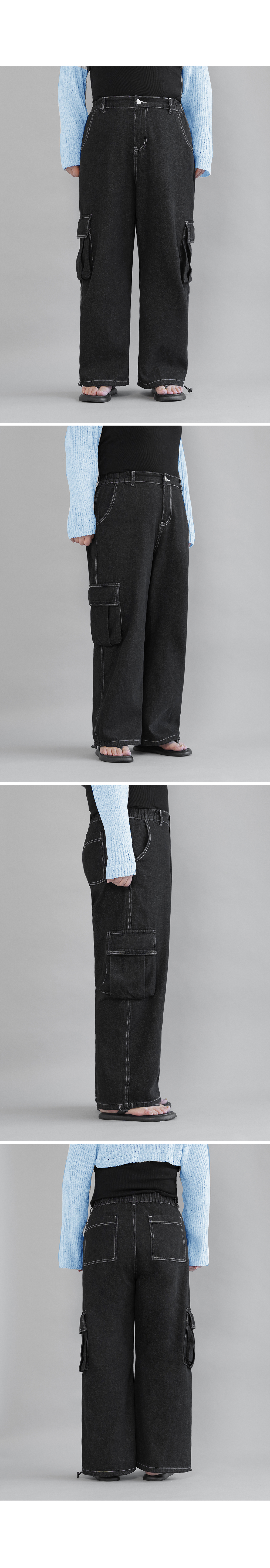 [3천장돌파][MADE] 빅사이즈 S-4XL 미유키 투웨이 스트링 청 밴딩 카고바지 Y2K 룩 상세 이미지 39