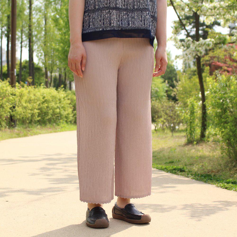 할머니바지 보리주름바지 베이지 밴딩바지 60대70대80대90대생신 할머니옷선물 어버이날 - 상세 이미지 3