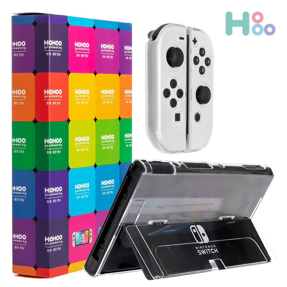 닌텐도 스위치 OLED 투명 슬림 케이스 조이콘셋트 커버