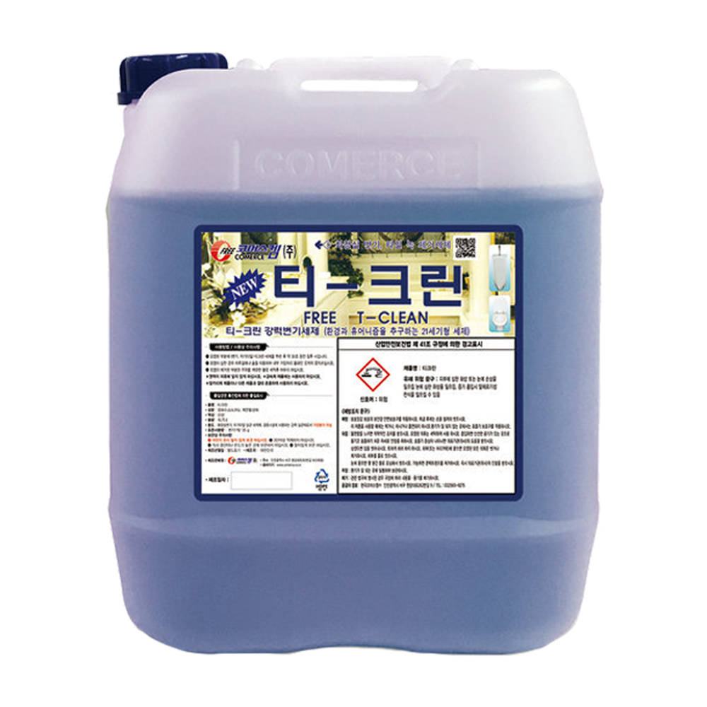 티크린 18.75L 강력 변기 세제 타일 물때 녹 얼룩 청소 살균 악취 냄새 제거 화장실 욕실 다목적 세정제 - 상품 이미지