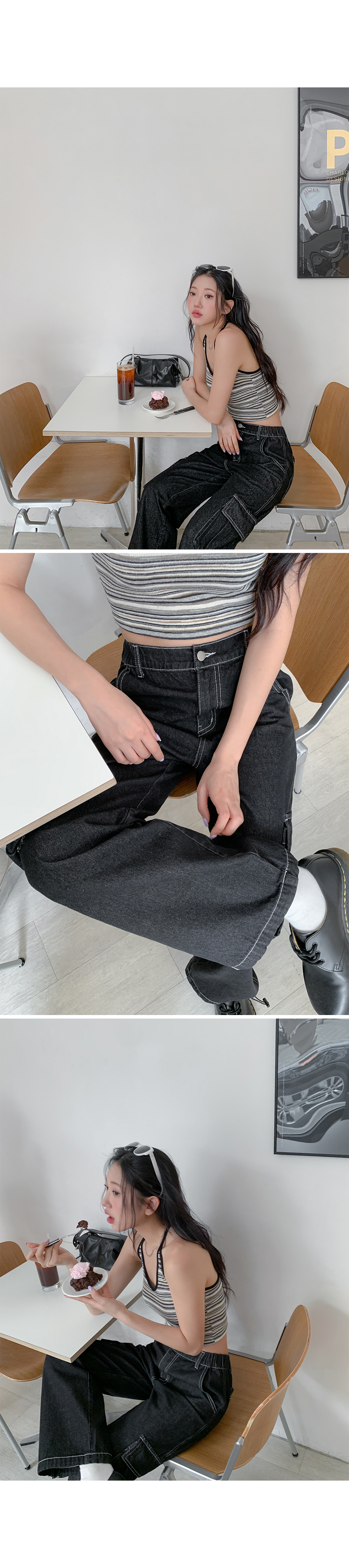 [3천장돌파][MADE] 빅사이즈 S-4XL 미유키 투웨이 스트링 청 밴딩 카고바지 Y2K 룩 상세 이미지 24