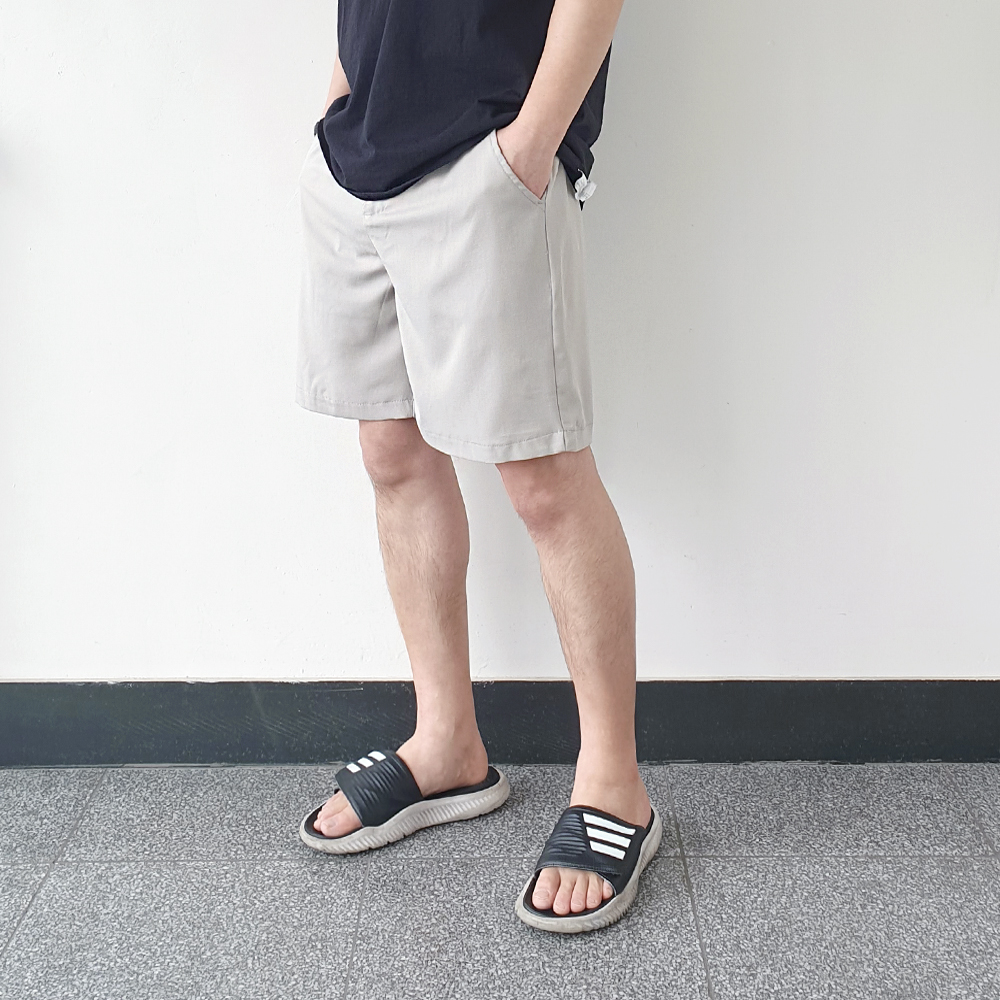 남자린넨반바지 빅사이즈5부반바지 밴딩하프팬츠 이미지 3
