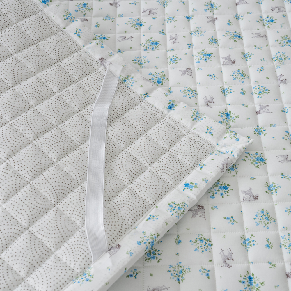 모달패드 부드러운 플라워패턴 송화침장 어린이 슈퍼싱글침대패드