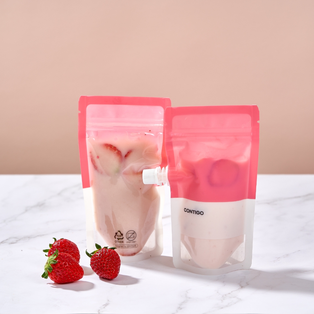 띵파우치 지퍼 스파우트파우치 이유식 퓨레 음료 휴대용 9파이 150ml 30매