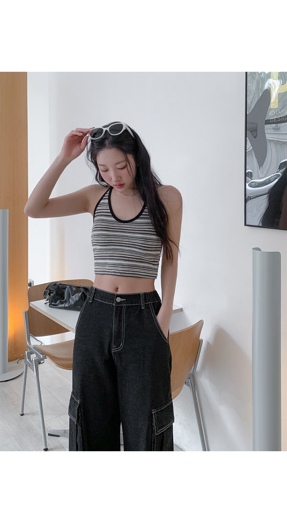 [3천장돌파][MADE] 빅사이즈 S-4XL 미유키 투웨이 스트링 청 밴딩 카고바지 Y2K 룩 상세 이미지 22