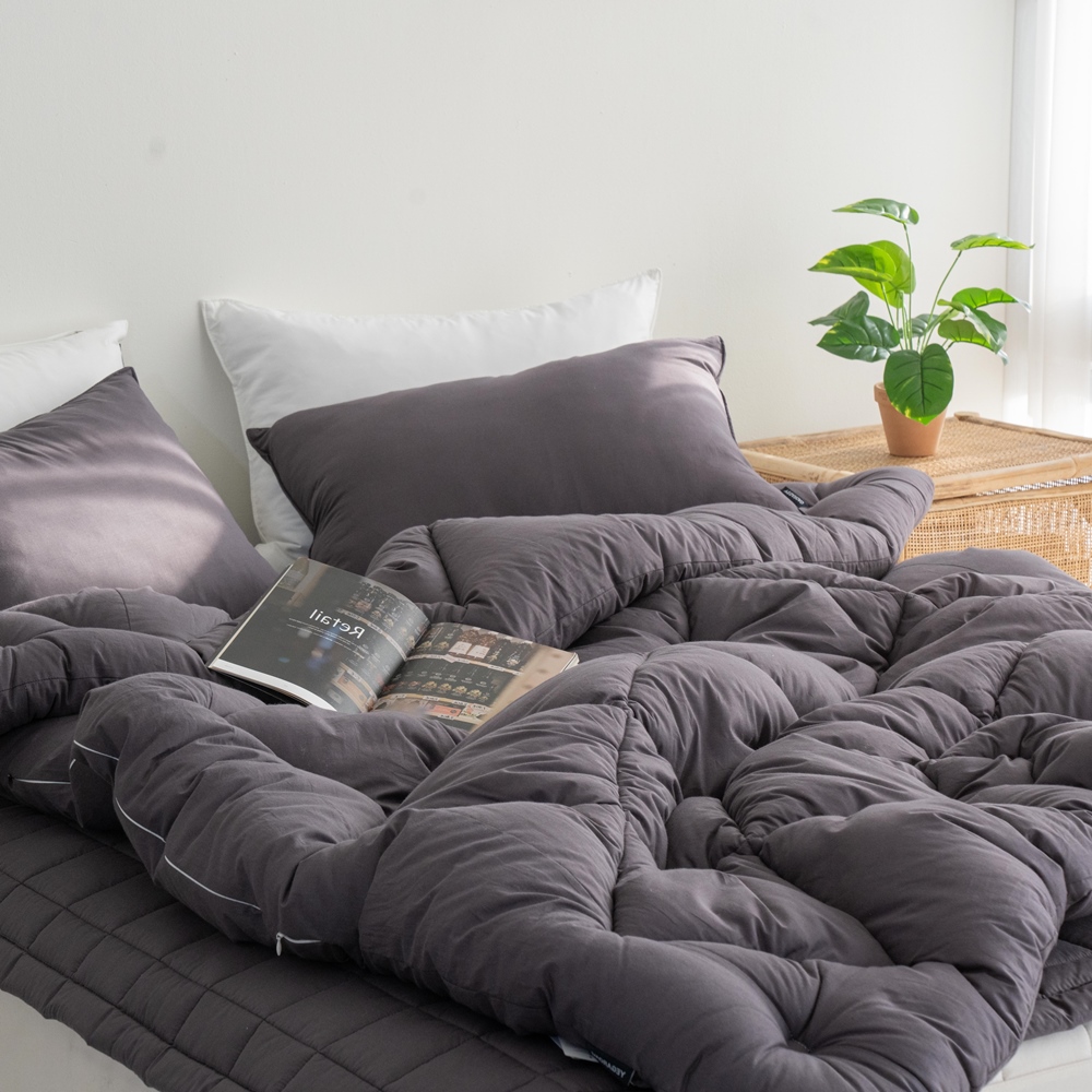 조용한 순면 피그먼트 아사60수 면 알러지케어 옥수수솜 부드러운 사계절 차렵이불 SS