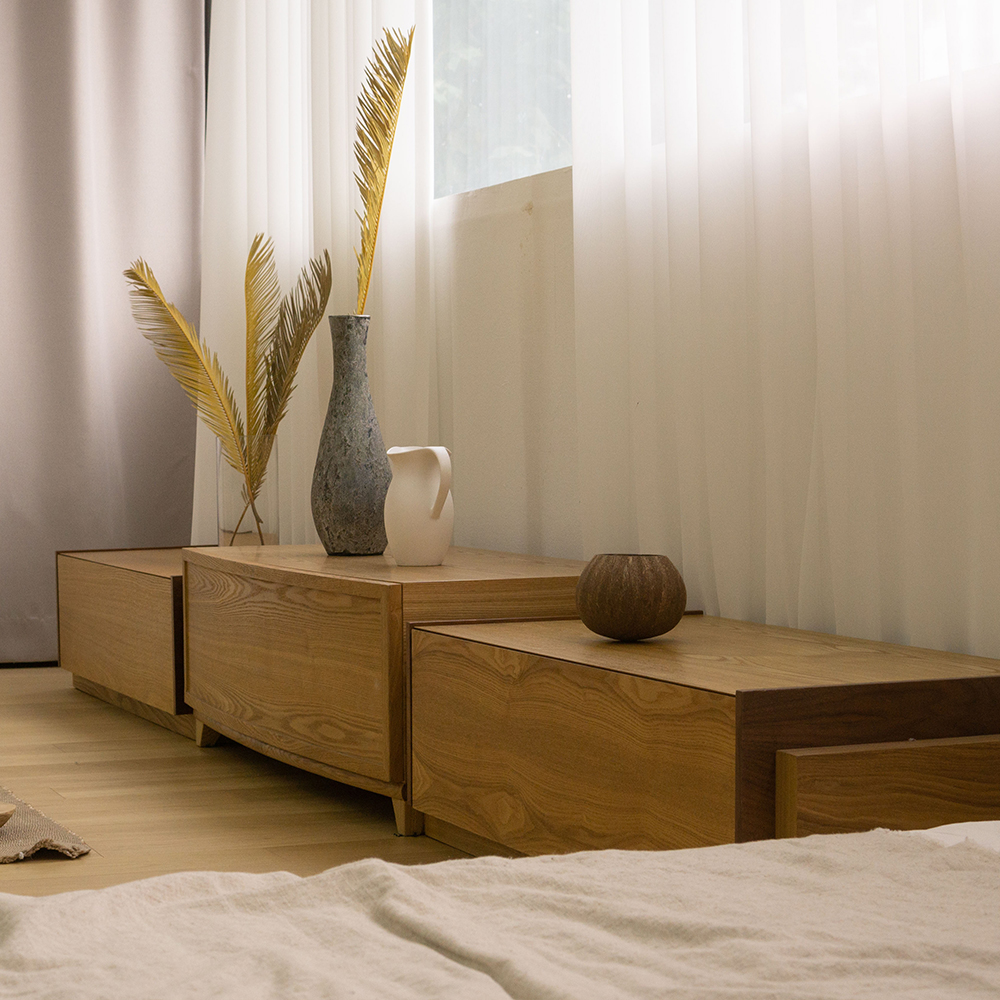 레이첼 북유럽 원목 tv거실장 3000 슬로우우드