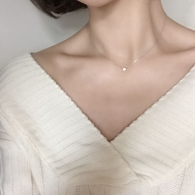 silver925 미니 큐빅 모이사나이트 은 목걸이 925실버 GRA보증서포함 - 상세 이미지 4