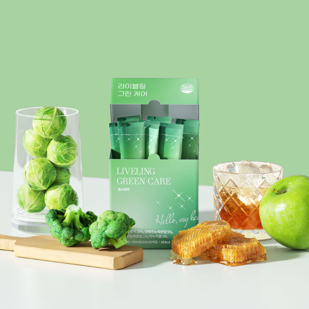 라이블링 그린 케어 청사과맛 1박스 30포