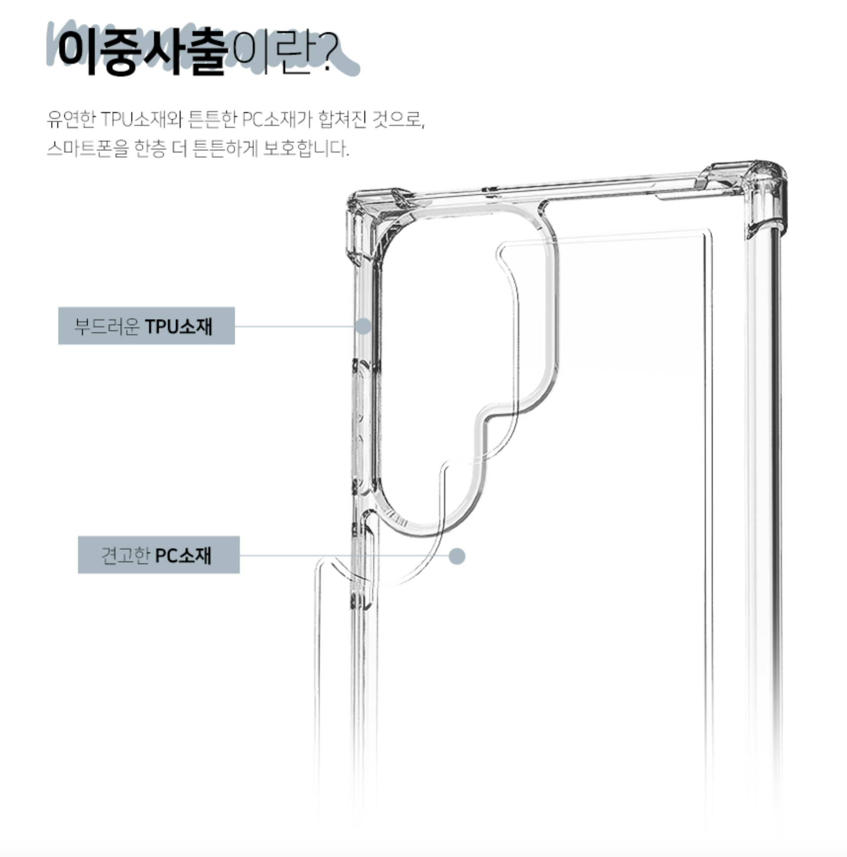 갤럭시 S23 울트라 케이스 맥세이프 투명 플러스 - 상세 이미지 5