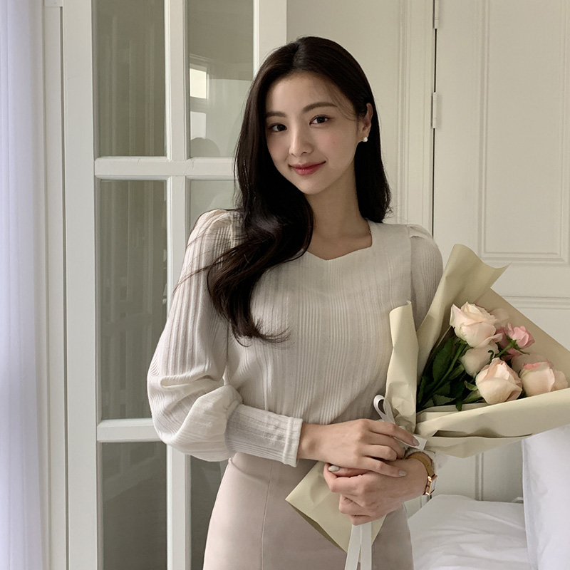 [투데이Pick]  하트넥 골지 긴팔티 ts3704 이미지 4