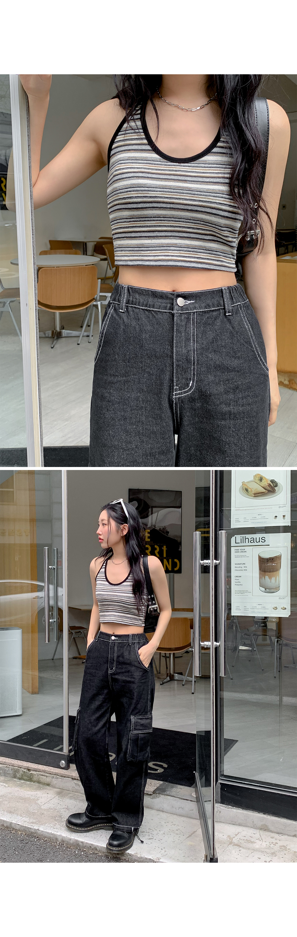 [3천장돌파][MADE] 빅사이즈 S-4XL 미유키 투웨이 스트링 청 밴딩 카고바지 Y2K 룩 상세 이미지 32