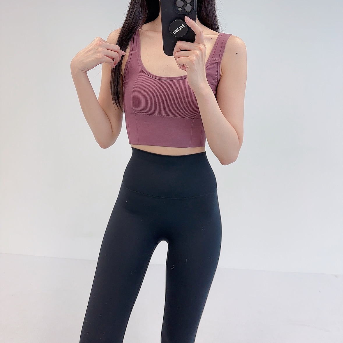 1+1 로라벨 온업 스포츠 브라 노와이어 브라탑 운동 브라렛 심리스 이너 요가 헬스 나시 - 상세 이미지 5