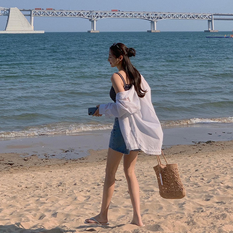 [투데이Pick]  달리 밑단 프릴 루즈핏 긴팔 셔츠 bs7583 이미지 2