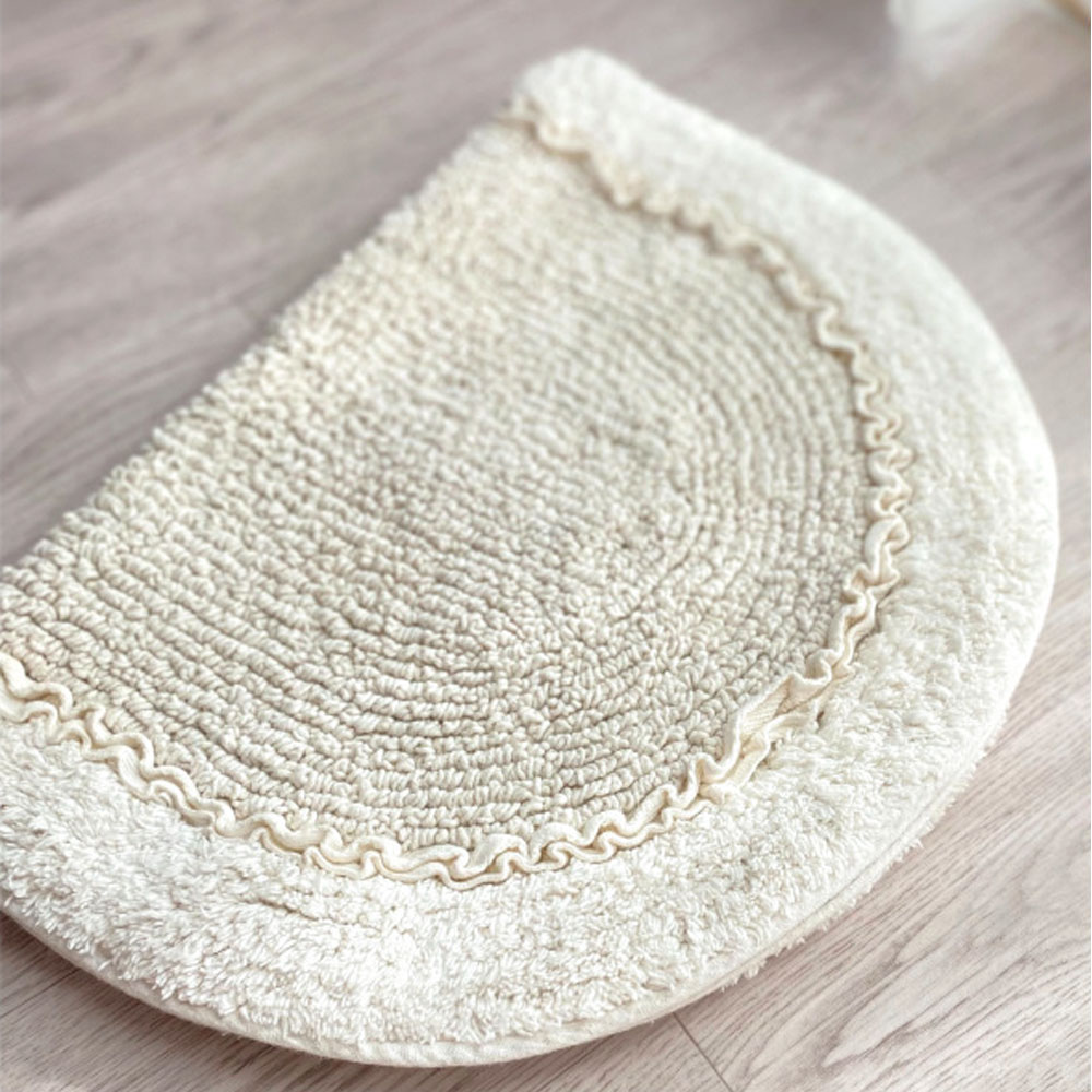 순면 발매트 타원 레이스 화장실 욕실 발매트