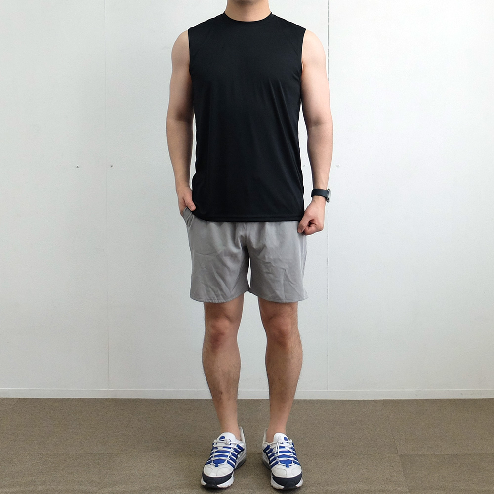 헬스나시 짐웨어 운동나시 헬스복 러닝복 운동복 민소매 이미지 3