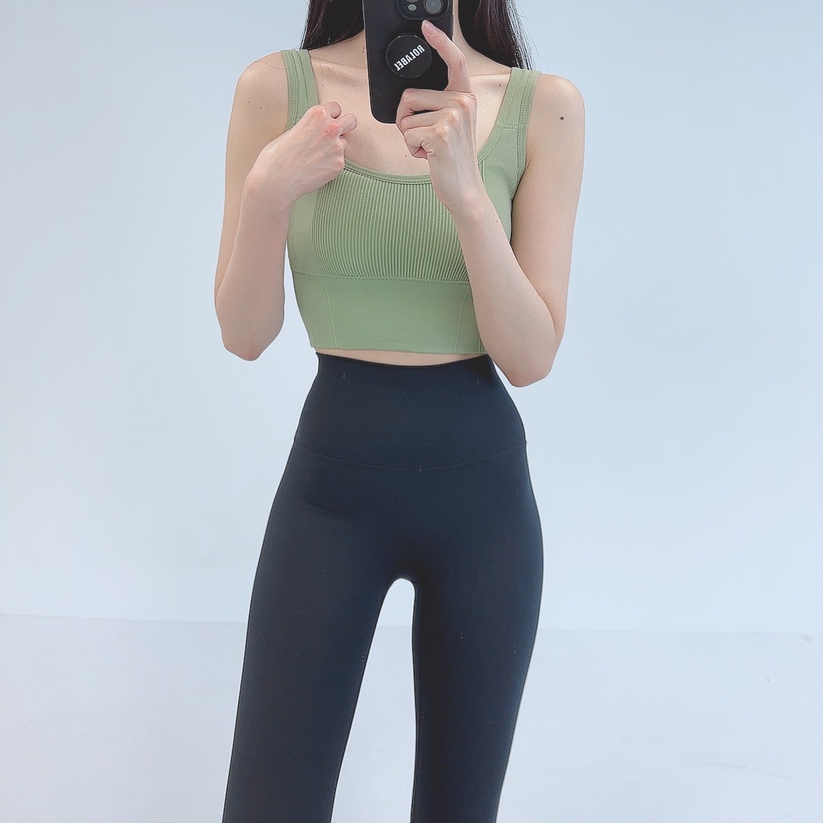 1+1 로라벨 온업 스포츠 브라 노와이어 브라탑 운동 브라렛 심리스 이너 요가 헬스 나시 - 상세 이미지 3