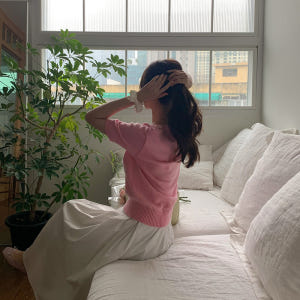 [투데이Pick]  (국내제작)(이태리코튼) 마네 탄탄 라운드넥 반팔 니... 착용 후기 | 사이즈/핏 총정리 - 상품 이미지 4