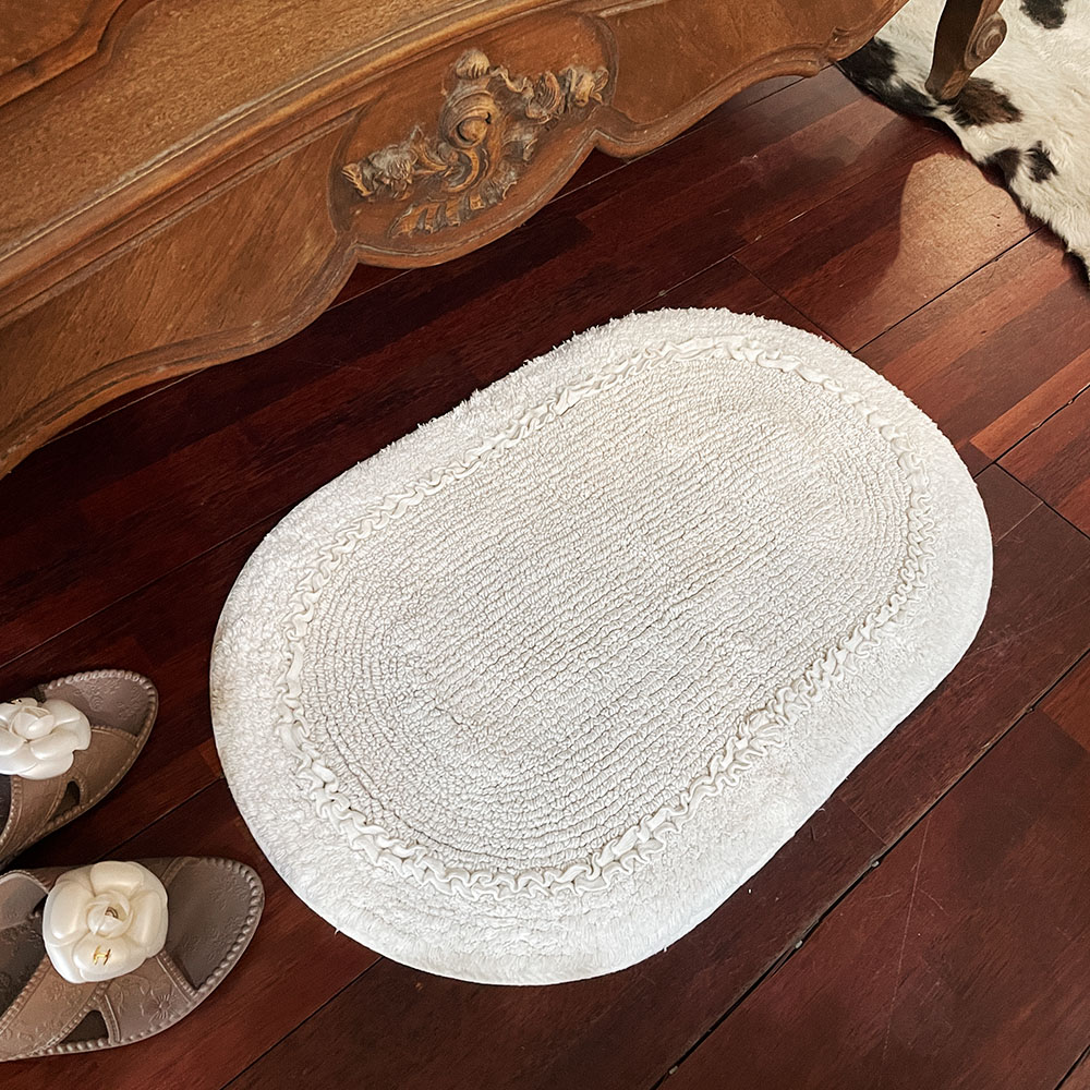 순면 발매트 타원 레이스 화장실 욕실 발매트