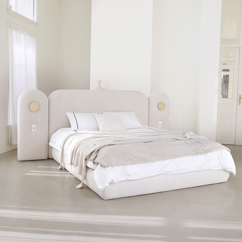 슬립퍼 티라 호텔침대 패브릭 침대 저상형 침대프레임 LK 라지킹