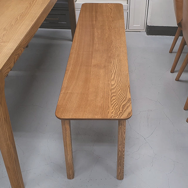 스코나 스틸슨 물푸레 애쉬 원목 3인 벤치 의자 1500