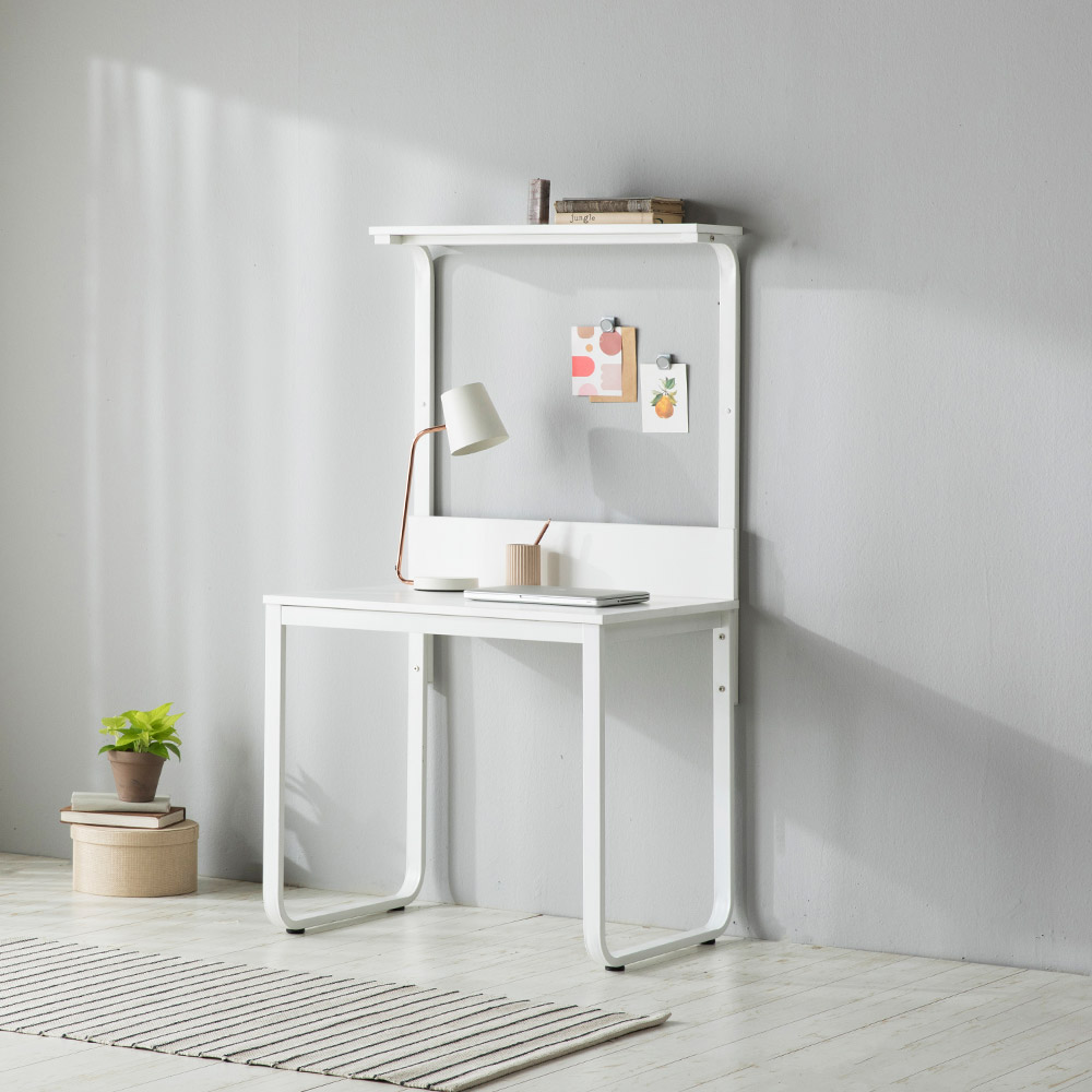 장인가구 철제 학생 컴퓨터 일자형 원룸 조립식 책상 테이블 800