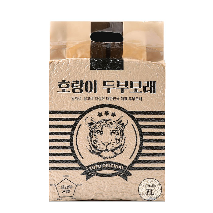 호랑이 두부모래 7L 오리지널 고양이모래 - 메인 이미지