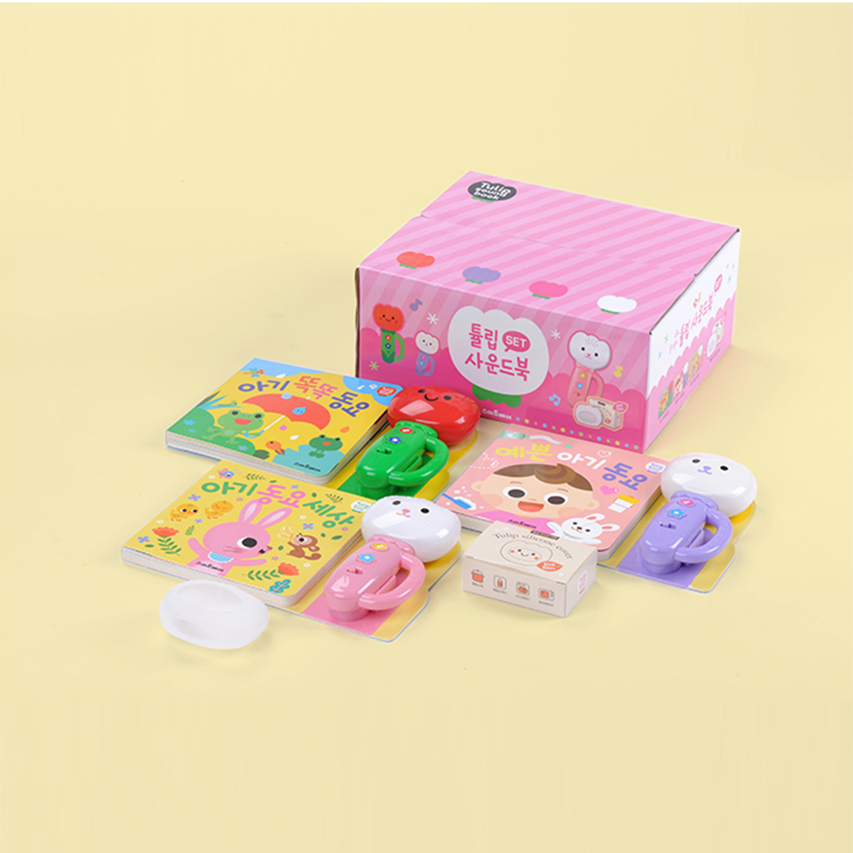 튤립사운드북 분홍이 세트, 하늘이 세트(전 3권+실리콘 커버) 제품 이미지