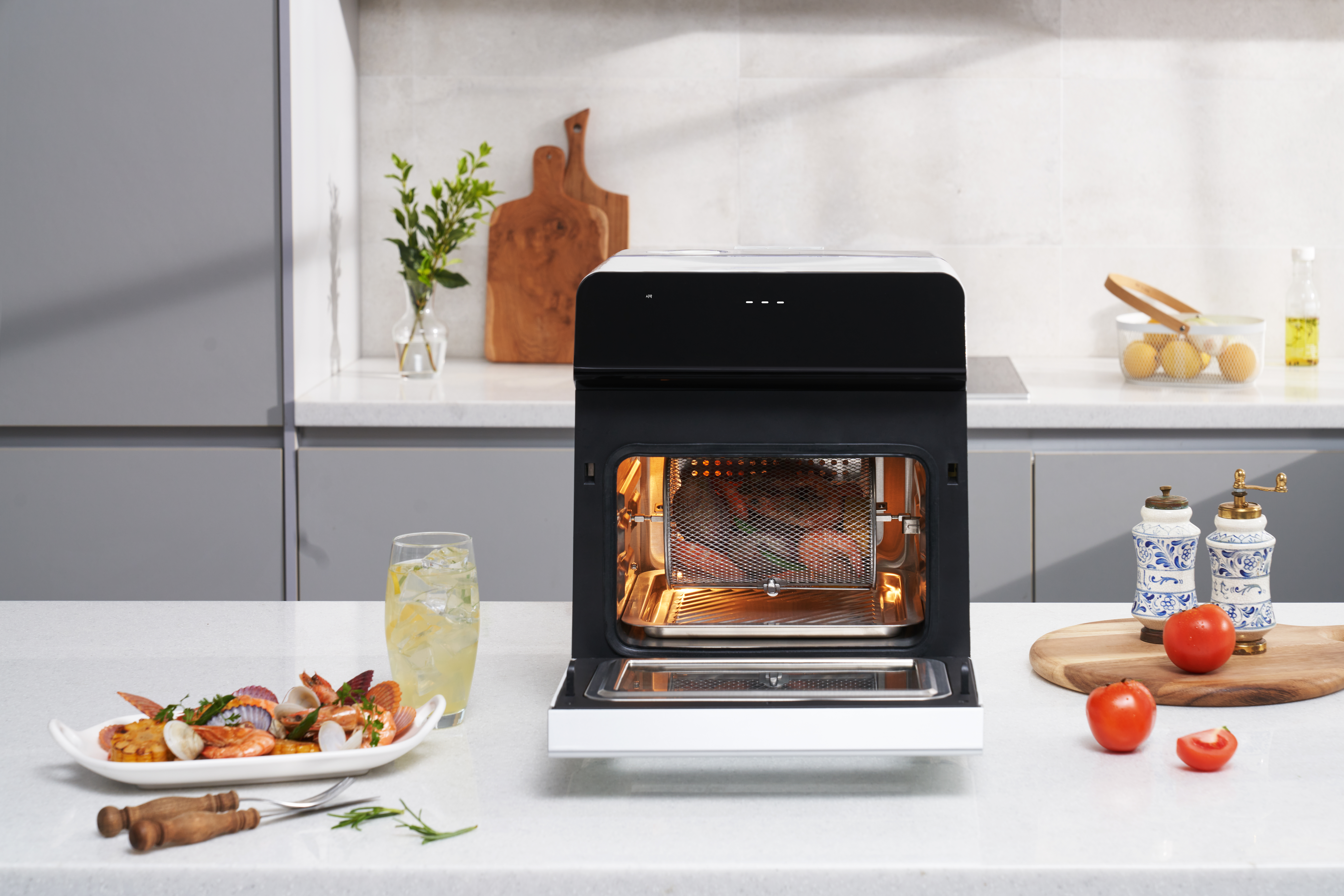 풀무원 스팀쿡 로티세리 에어프라이어 10.5L AV10C11WA