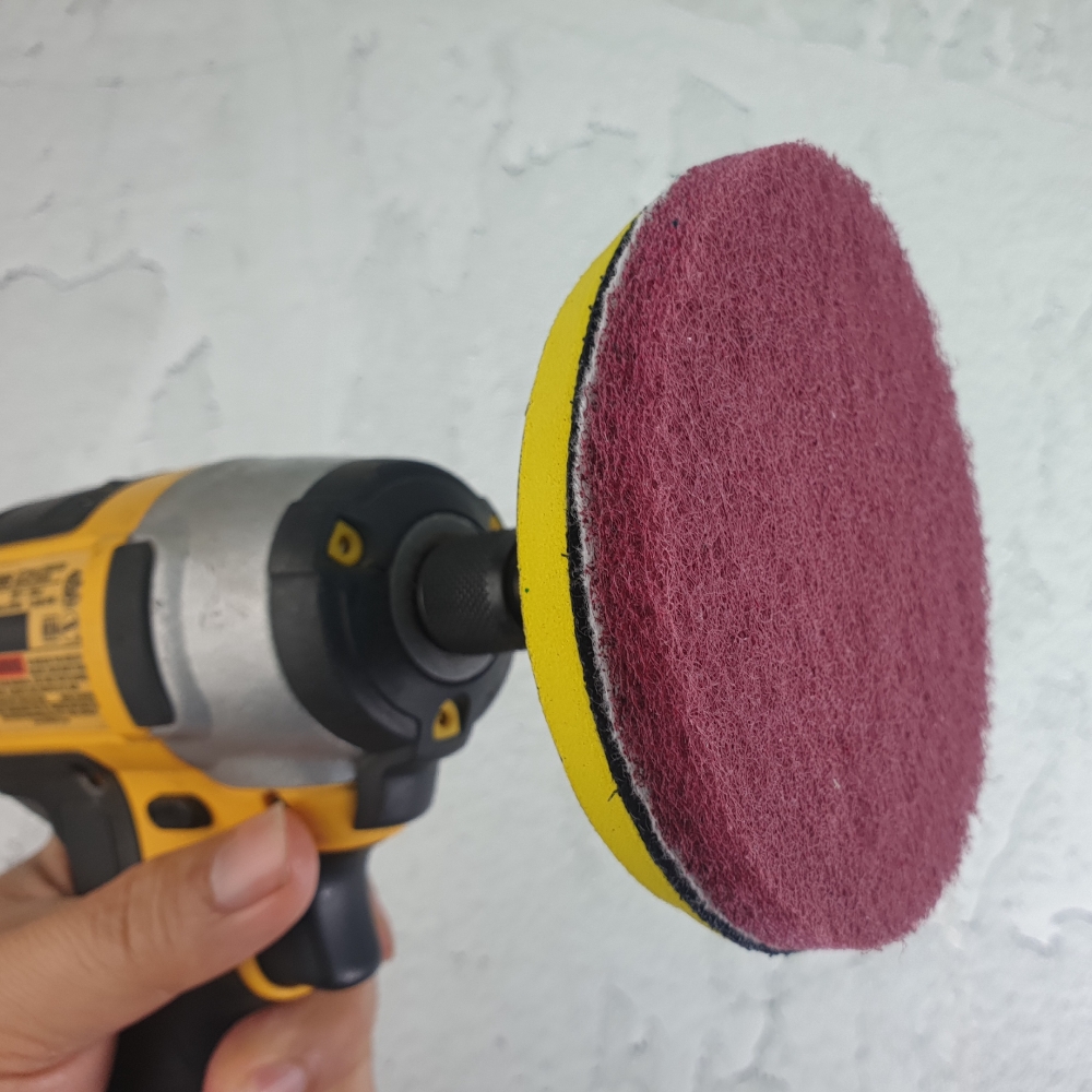 전동드릴 원형샌더 원형샌딩기 10cm 빼빠 사포패드 이미지 4