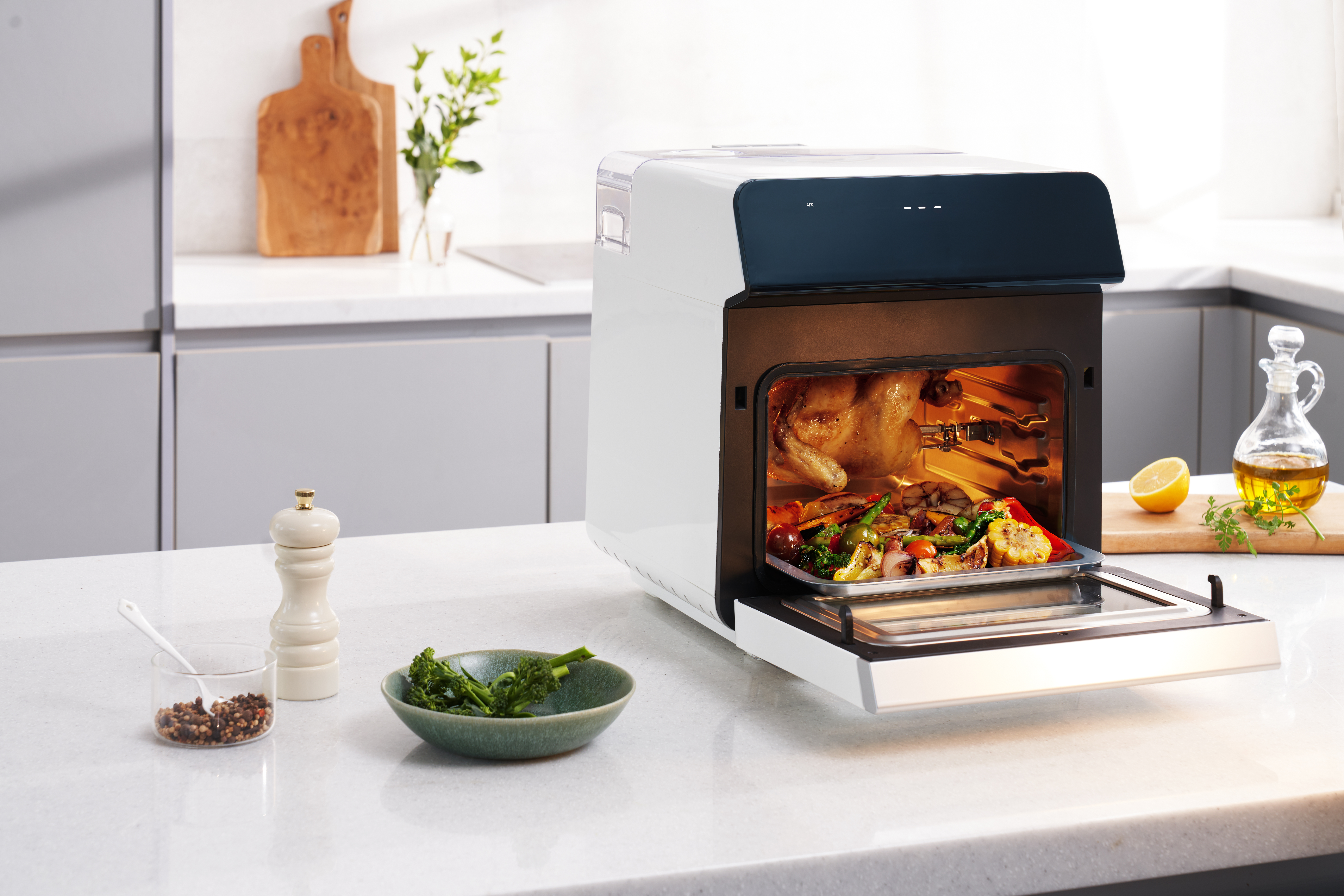 풀무원 스팀쿡 로티세리 에어프라이어 10.5L AV10C11WA