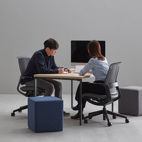 데스커 베이직 책상 1400x800mm, 화이트 이미지 8