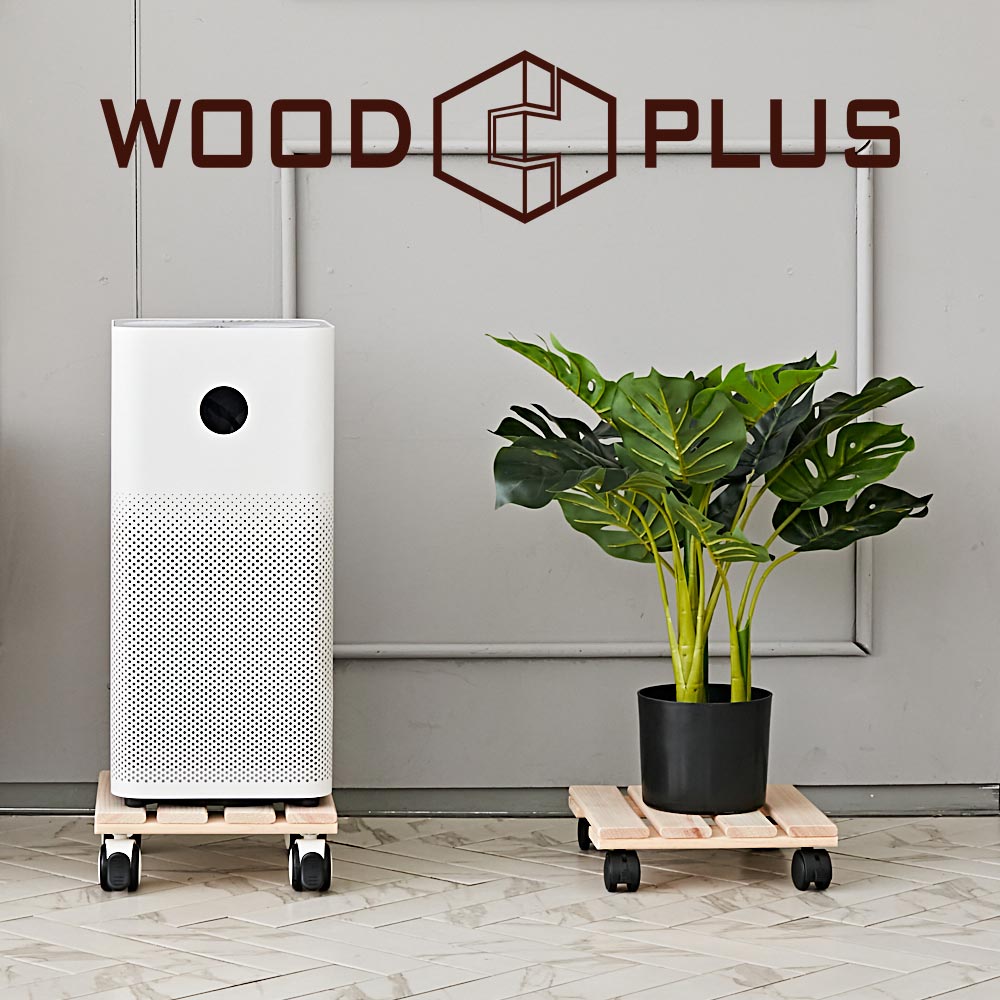 편백나무 이동식 화분받침대 바퀴 공기청정기 받침대/20cmX20cm