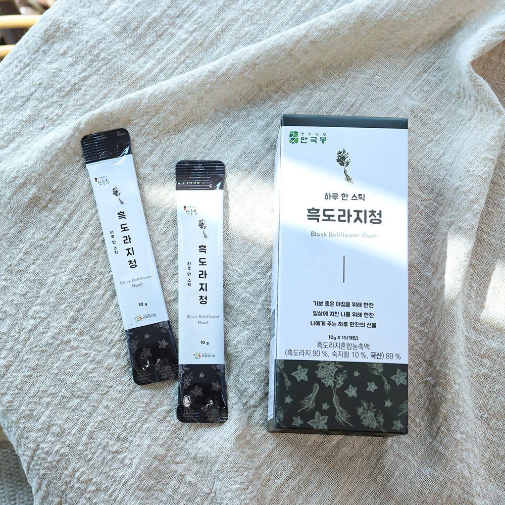 (흙사랑)흑도라지청 스틱 15개입 도라지청 진액