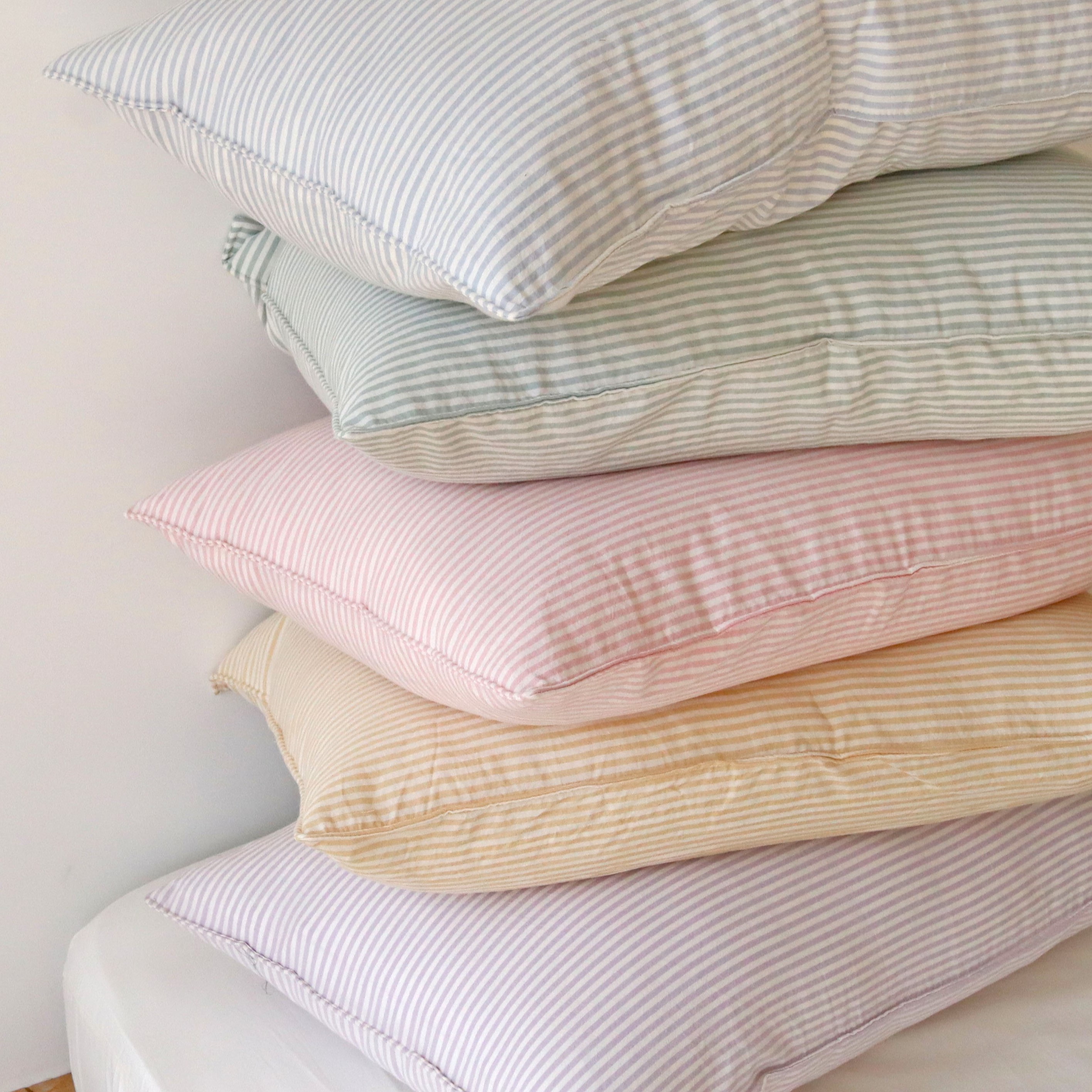 스트라이프 워싱 광목 순면 침구 베개커버 5070 제품 이미지