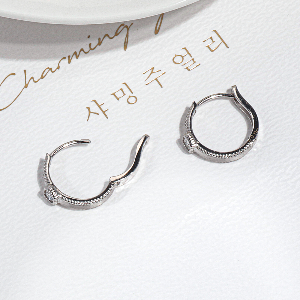 1부 다이아 천연 귀걸이 미뉴에트 데일리 여자 선물 기념일 웨딩 예물 - 상세 이미지 4