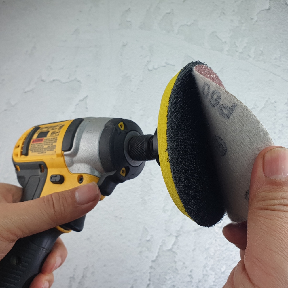 전동드릴 원형샌더 원형샌딩기 10cm 빼빠 사포패드 이미지 1