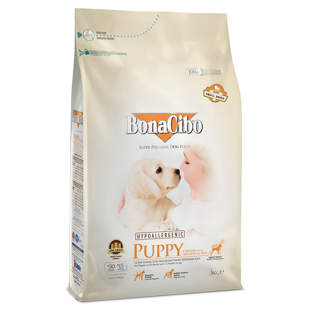 보나시보 스몰바이트 퍼피 3kg 강아지사료+샘플사료 100g - 상세 이미지 2