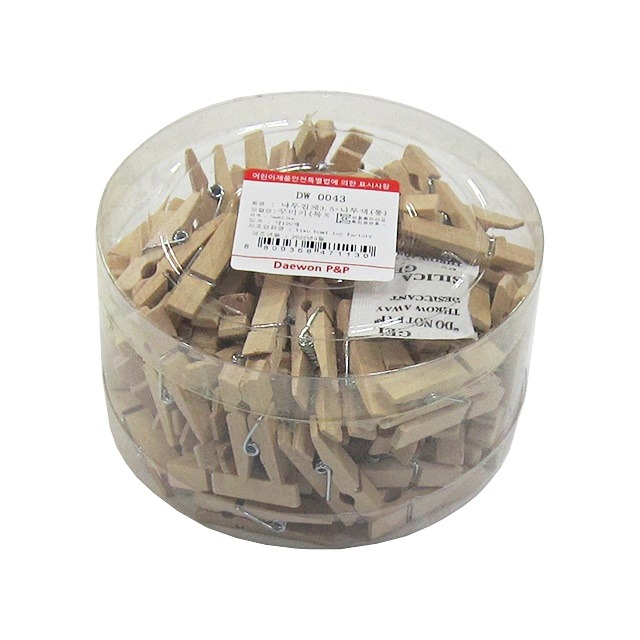 원목 나무집게 길이 35mm 폭 7mm - 메인 이미지
