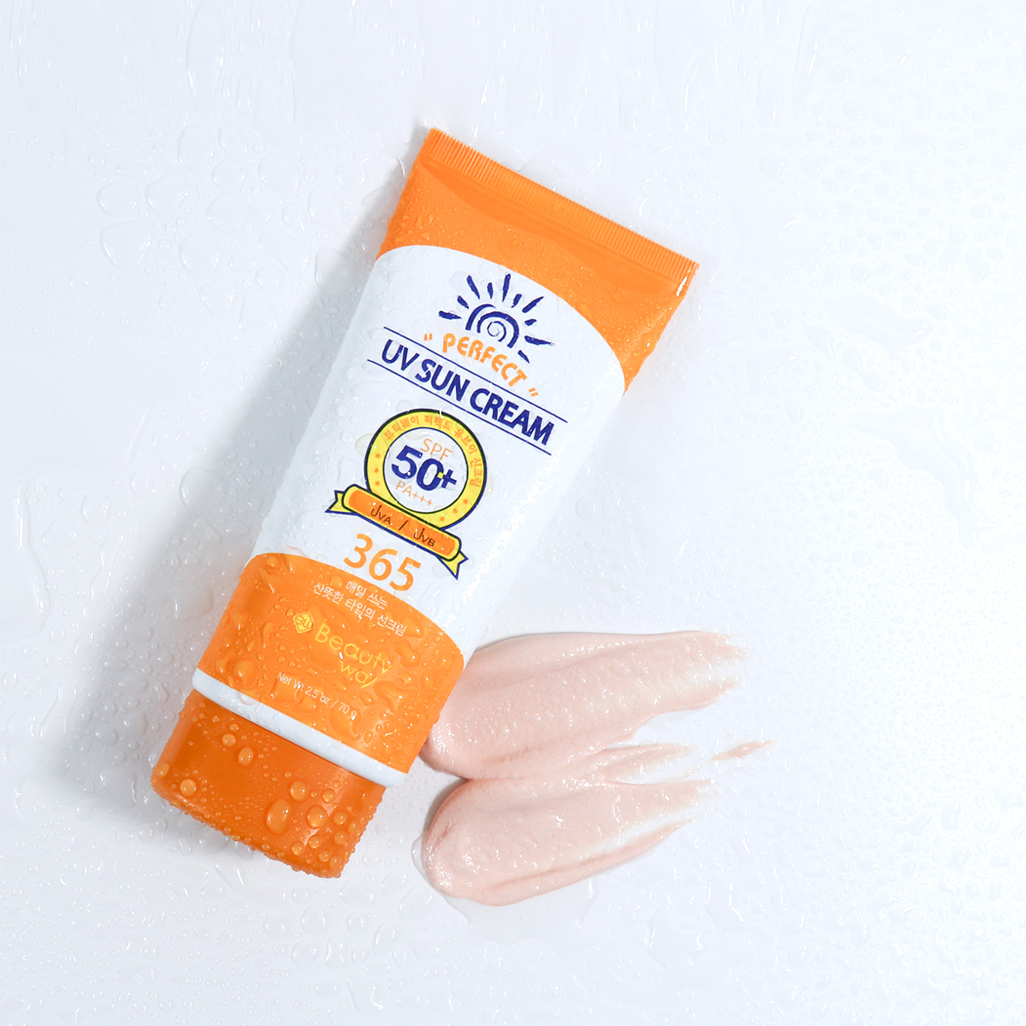 온가족 저자극 유기자차 선크림 70g SPF50 백탁없는 자외선 차단제 스킨톤 워터프루프 - 상세 이미지 3