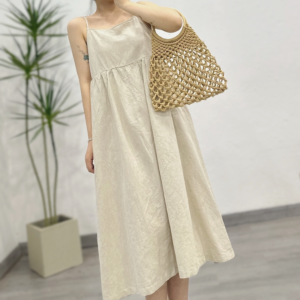 끈나시 린넨원피스