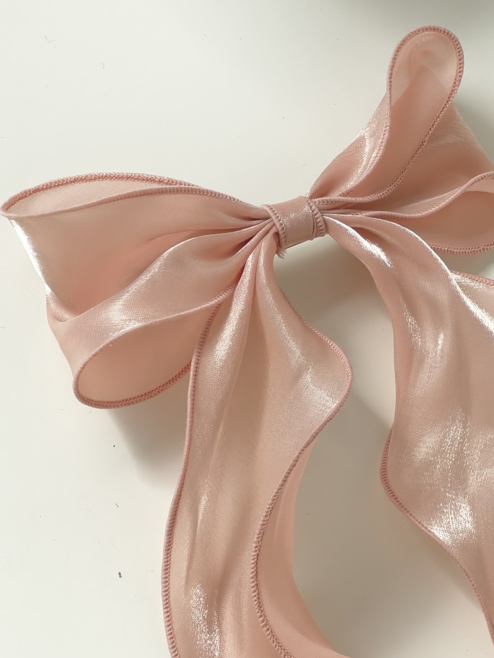 [러블리🎀] 롱 꼬리 샤이닝 왕리본 머리핀 오간자 골프리본핀 헤어끈 상세 이미지 18