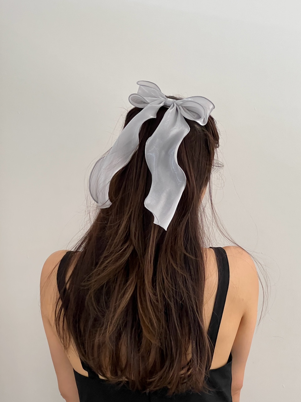 [러블리🎀] 롱 꼬리 샤이닝 왕리본 머리핀 오간자 골프리본핀 헤어끈 상세 이미지 25