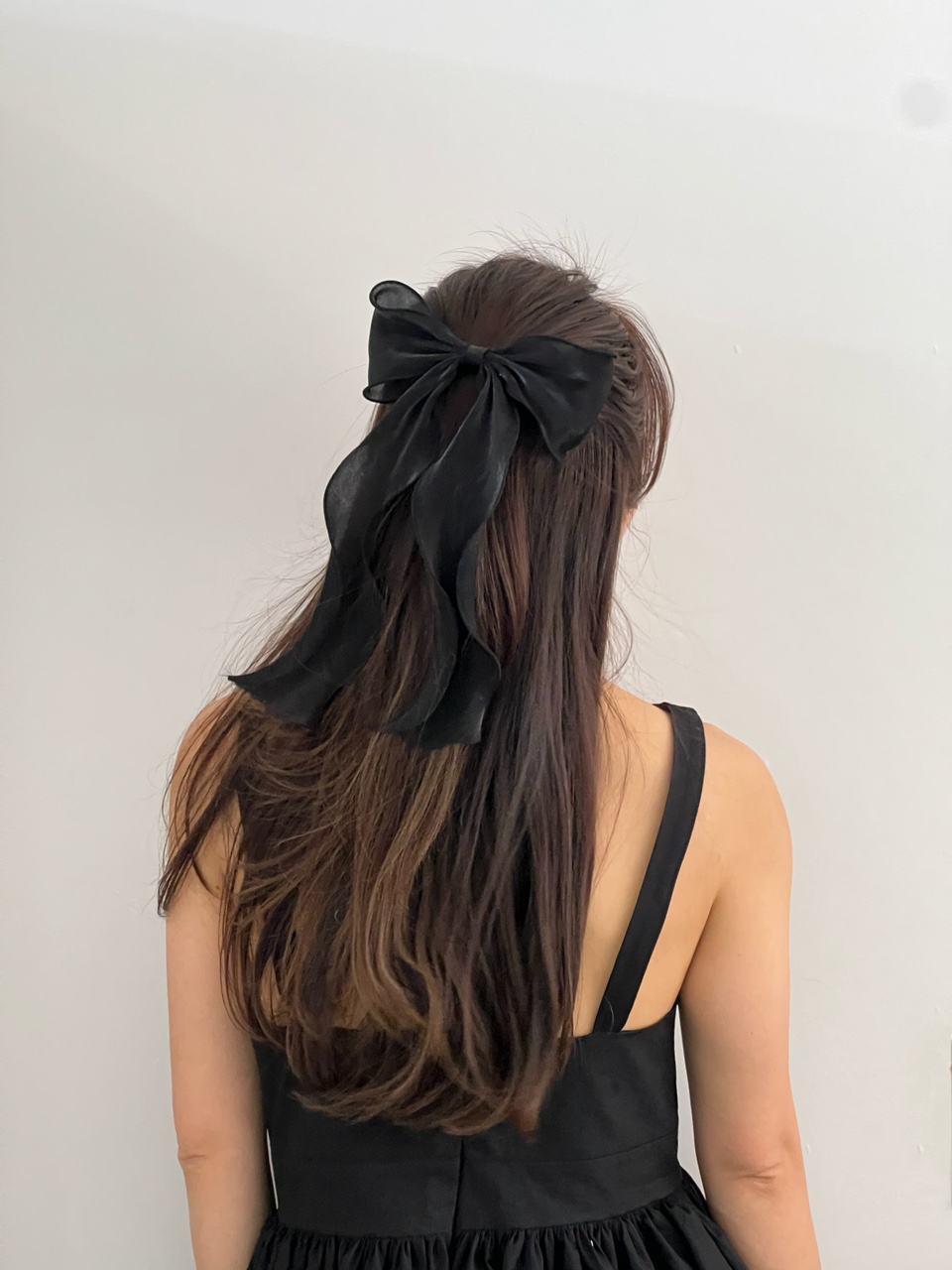 [러블리🎀] 롱 꼬리 샤이닝 왕리본 머리핀 오간자 골프리본핀 헤어끈 상세 이미지 33