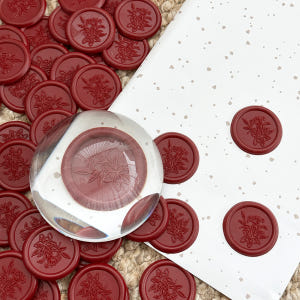 실링왁스 스티커 청첩장 봉투 입체 에폭시 웨딩 스티커 버건디 필기 W 실사용 후기 | 효과 있을까? - 상품 이미지 4