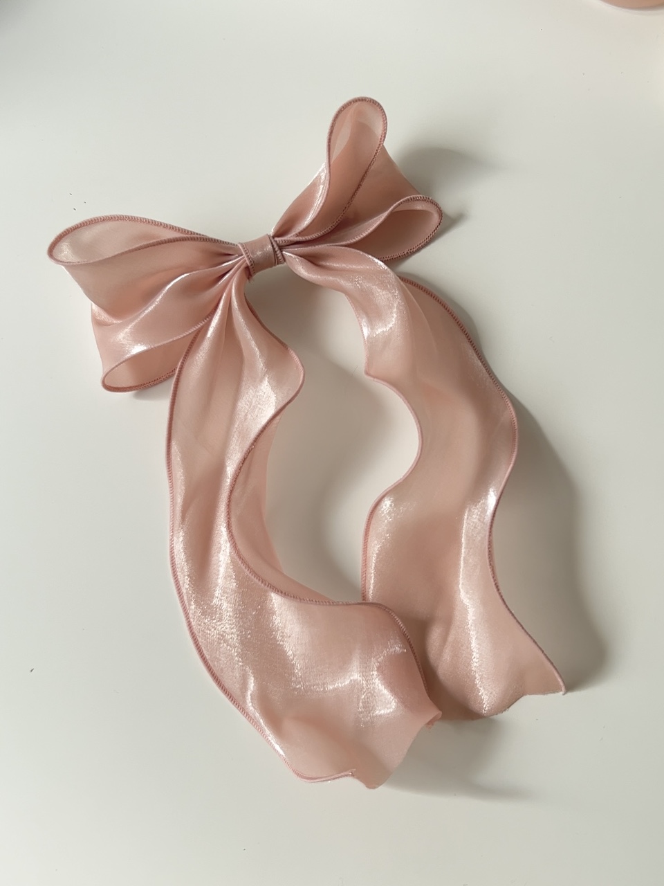 [러블리🎀] 롱 꼬리 샤이닝 왕리본 머리핀 오간자 골프리본핀 헤어끈 상세 이미지 17