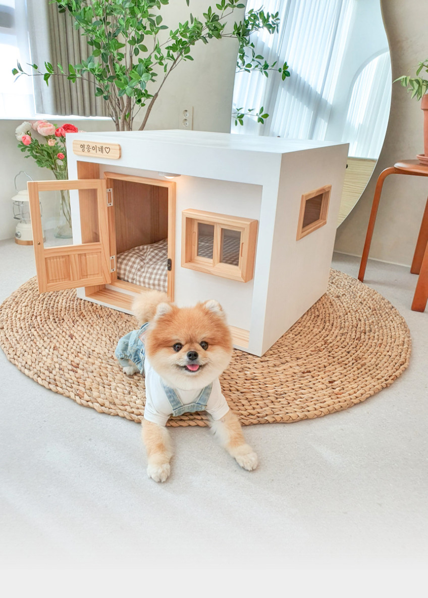 영웅이네 원목 강아지하우스 대리석 쿨매트 산소방 소형 판매처 상세 정보 이미지 3